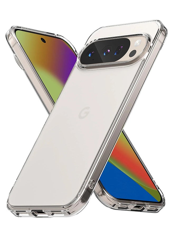 Fusion For Google Pixel 10 /Pixel 10 Pro Case Cover Transparent PC Back Soft Flexible TPU Bumper Shockproof Protection Phone Cover - Matte Clear MATTE CLEAR