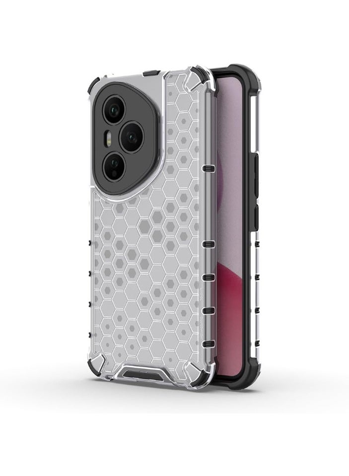 جراب حماية لموبايل هونر 400 برو الجيل الخامس 5G من سيهاي، جراب رفيع من السيليكون للغاية والبولي يوريثان مقاوم للصدمات [حماية متطورة من السرقة] [شكل خلية النحل] - ابيض