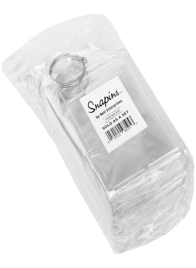 Snapins 2" x 2.875" Clear Acrylic Photo Keychains - Pack of 5 - Image 4