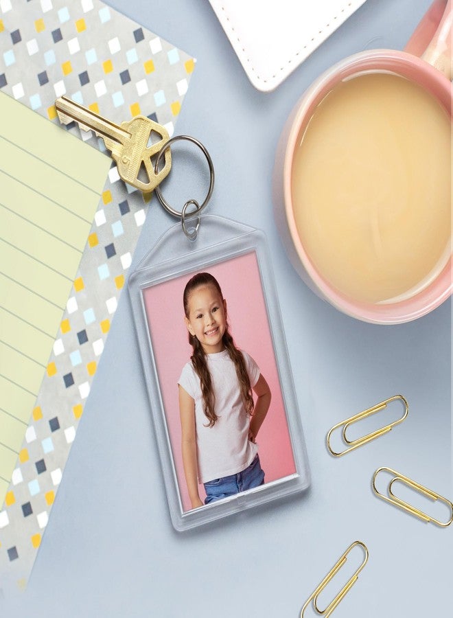 Snapins 2" x 2.875" Clear Acrylic Photo Keychains - Pack of 5 - Image 5