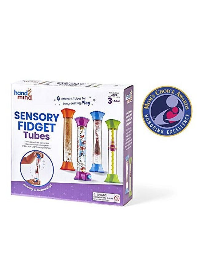hand2mind - Sensory Fidget Tubes Anxiety Relief Toy Occupational Therapy Toys Fidget Toys For Kids Kids Sensory Toys For Sensory Play Play Therapy Toys Calm Down Corner Must Haves (Set Of 4) - Image 1