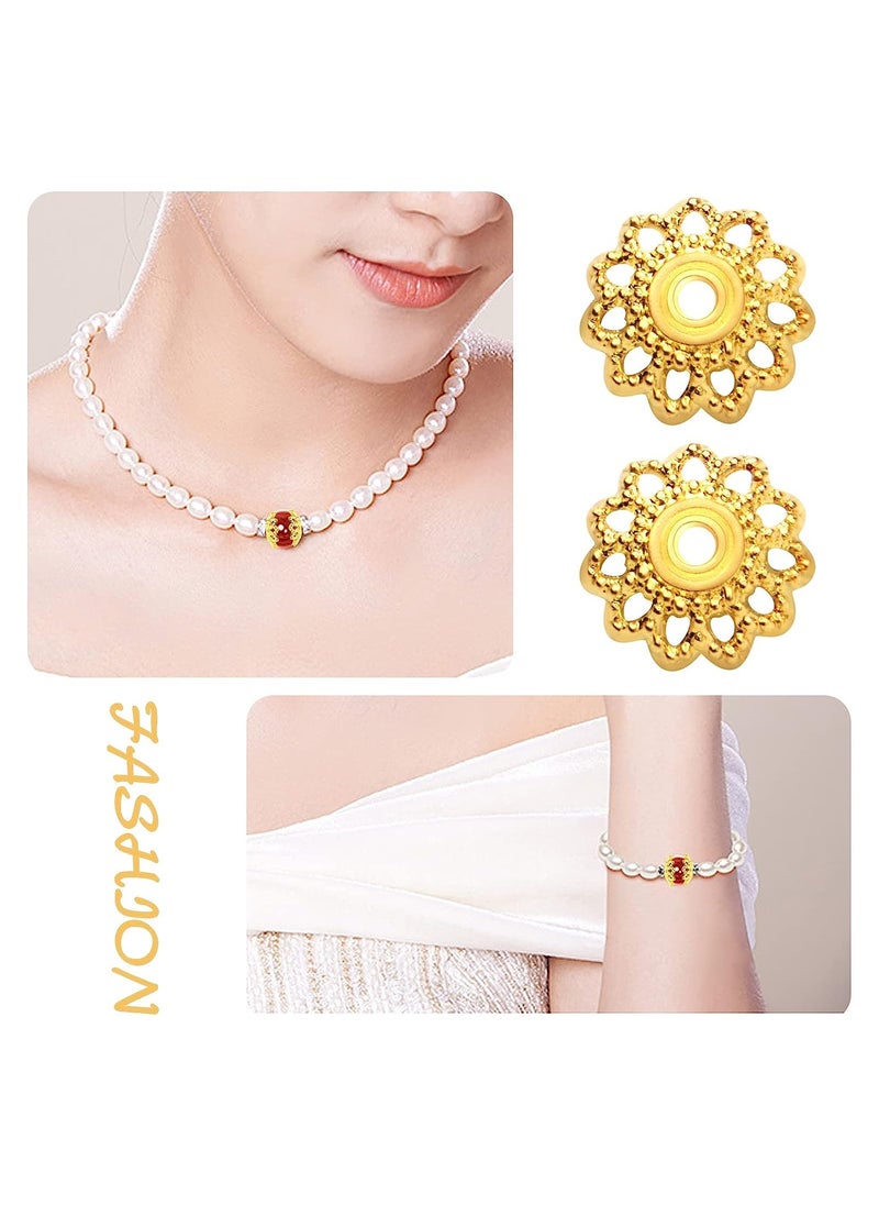 KASTWAVE - Antique Golden Flower Bead Caps, 11.5mm Spacer Bead Bracelets Necklaces Bead Caps Alloy Bali Style, for DIY Earrings Necklace Jewellery Making Supplies, 200PCS - Image 1