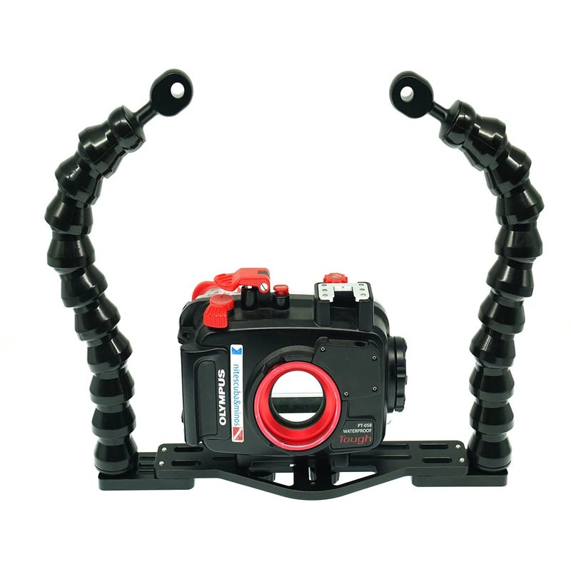 Nitescuba Dual Flexible Underwater Camera Tray - Handheld Stabilizer Rig Stand for GoPro, Sony RX100 & PT-059 Compact Camera Housing, Photography Stabilization Mount - Image 5