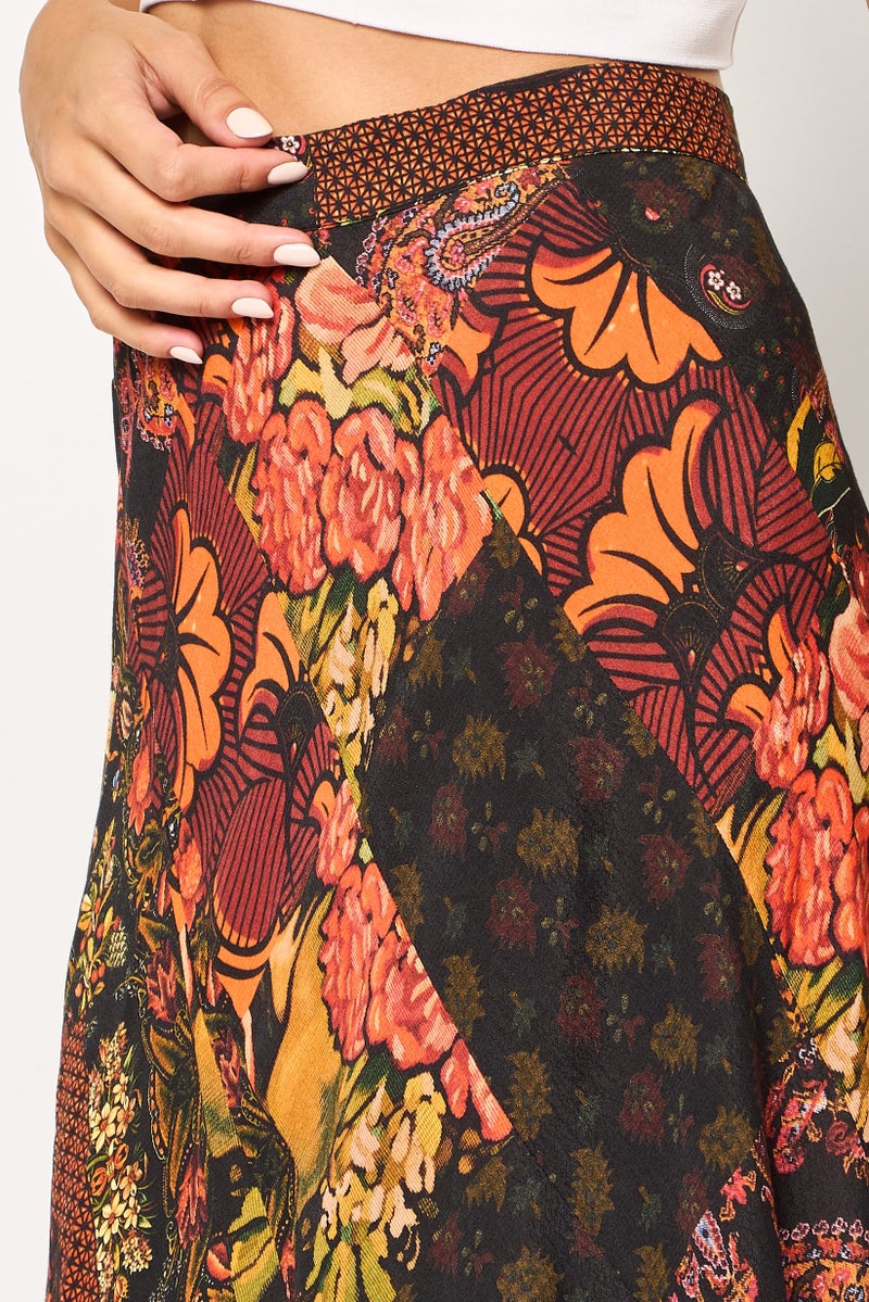 DESIGUAL Women Floral Print Midi Skirts, Multicolor - Image 3