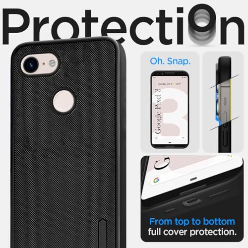 Jkobi Back Cover Case for Google Pixel 3 (Textured Grip Design | Camera Protection | Slim and Light Weight | Soft Touch and Feel | Black) - Image 2