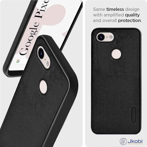 Jkobi Back Cover Case for Google Pixel 3 (Textured Grip Design | Camera Protection | Slim and Light Weight | Soft Touch and Feel | Black) - Image 3