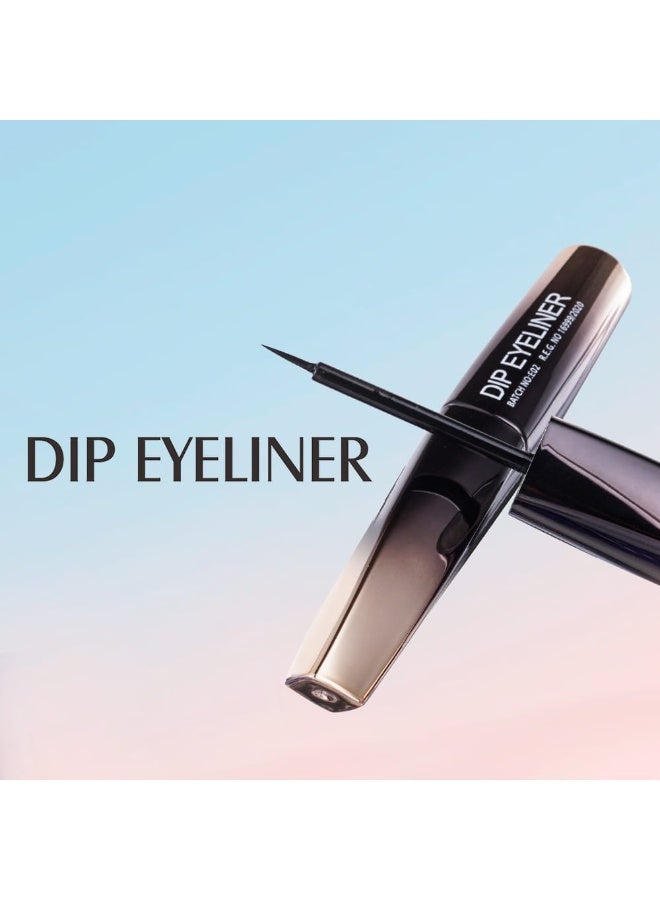 Mn MENOW Dip Eyeliner, Smudge-Resistant, Fine Precision Tip, Black, 3.4ml - Image 2