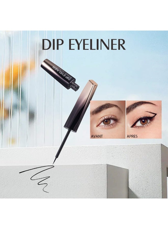 Mn MENOW Dip Eyeliner, Smudge-Resistant, Fine Precision Tip, Black, 3.4ml - Image 5