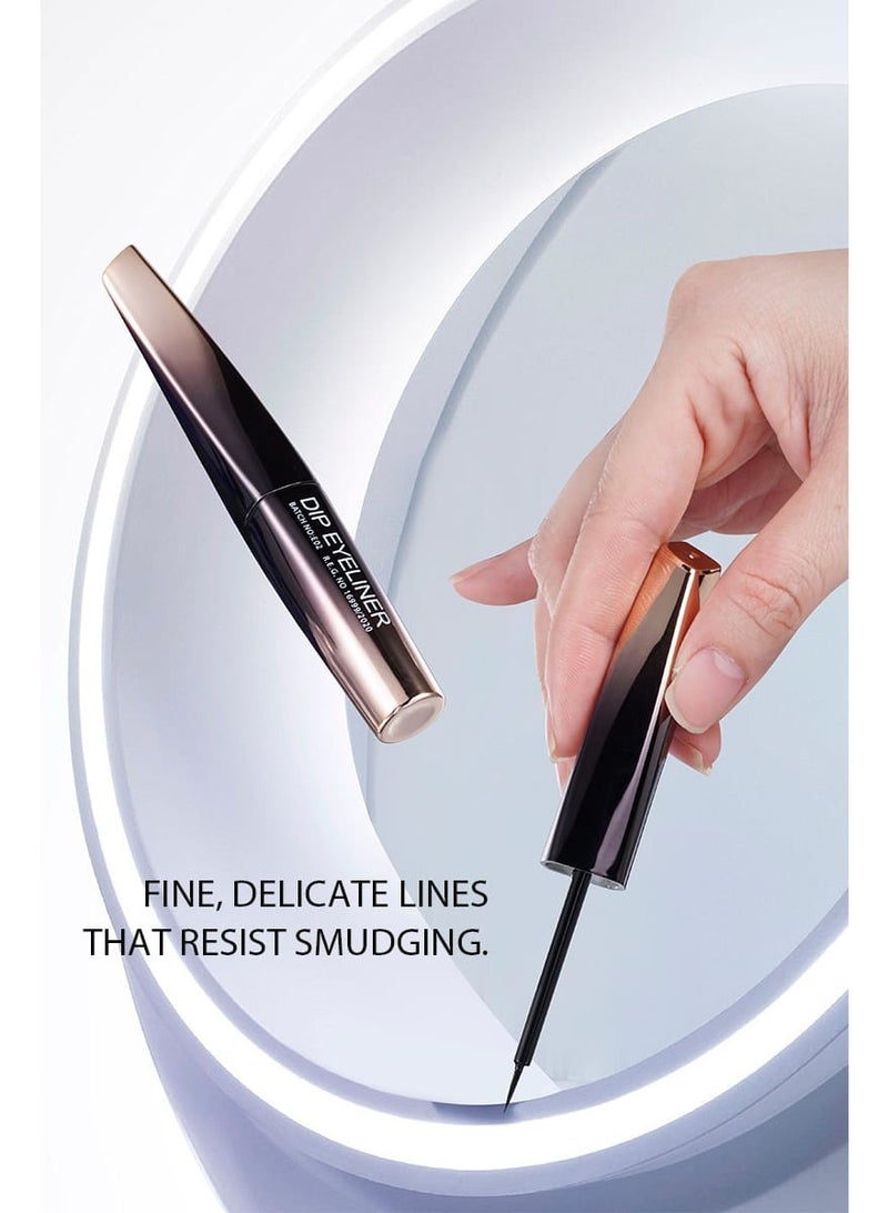 Mn MENOW Dip Eyeliner, Smudge-Resistant, Fine Precision Tip, Black, 3.4ml - Image 4