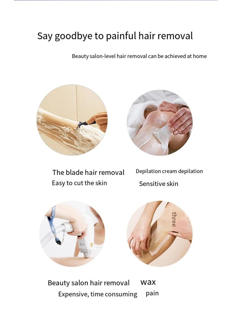 Yuwell Crystal Hair Eraser For Women And Man Painless Magic Hair Remover Reusable Epilator For Arms Legs Other Body Hair Gold - Image 4
