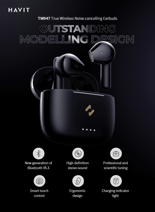 havit Wireless Bluetooth Earbud, Touch Control with Wireless Charging Box, IPX4 Waterproof, Stereo In-Ear Headphones, Suitable for Sports, Outdoor Activities, Office - Image 2