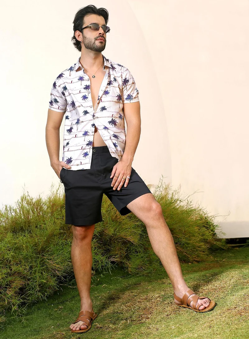 CAHOOT  Men's Ivory White Desert Palm Shirt for Men | Best Price UAE