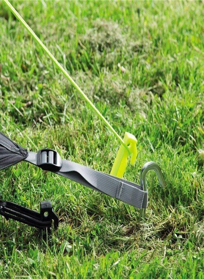 OK5STAR Metal Tent Stakes Heavy Duty 9 Inch, 25 Pack Anti-Rust Galvanized Steel Camping Tarp Stakes, Ground Stakes Tent Pegs Yard Stakes Canopy Spikes for Inflatables, Outdoor Decorations - Image 5