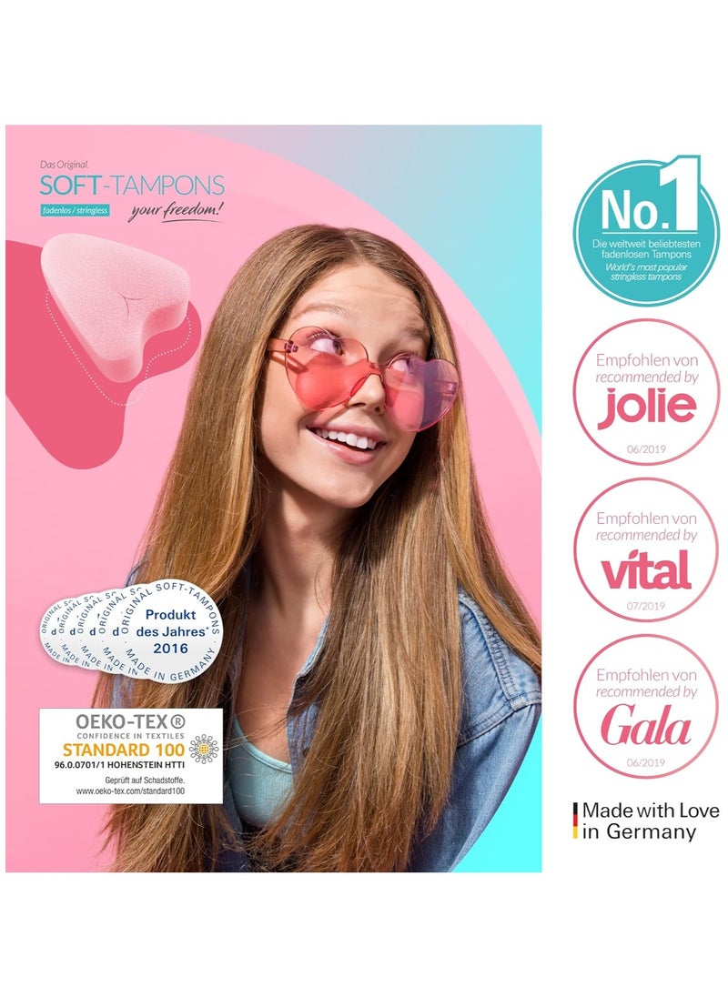 Joy Division - Soft-Tampons Normal I 3 Pieces I Threadless tampons for Sports, Swimming & spa I Menstrual sponges Ultra Soft I Easy Insertion & Removal I Soft Tampon Without Thread - Image 1