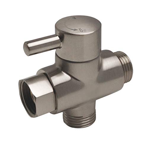 Shower Arm Diverter Valve for Hand Held Showerhead and Fixed Spray HeadG 12 3Way Bathroom Universal Shower System Replacement PartBrass Brushed Nickel