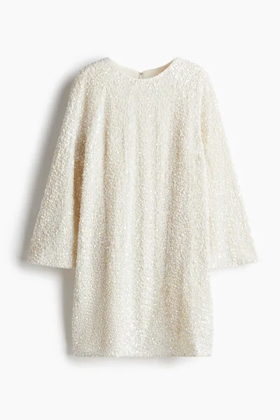 H&M Sequined A-Line Dress