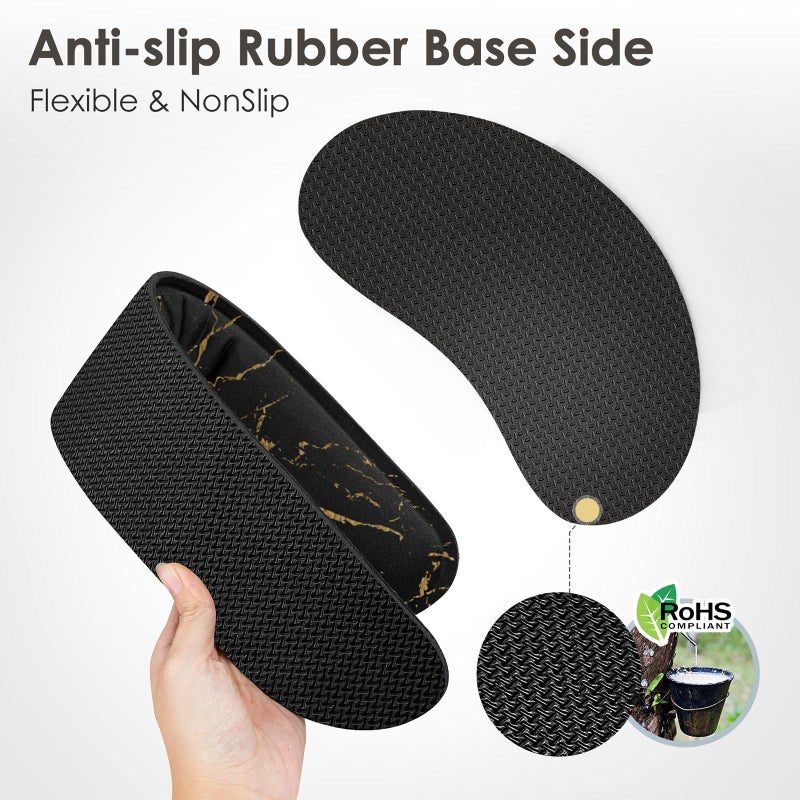 Gimars Upgrade Enlarge Gel Memory Foam Set Keyboard Wrist Rest Pad, Mouse Wrist Cushion Support for Office, Computer, Laptop, Mac, Comfortable, Lightweight for Easy Typing Pain Relief,Marbling - Image 3