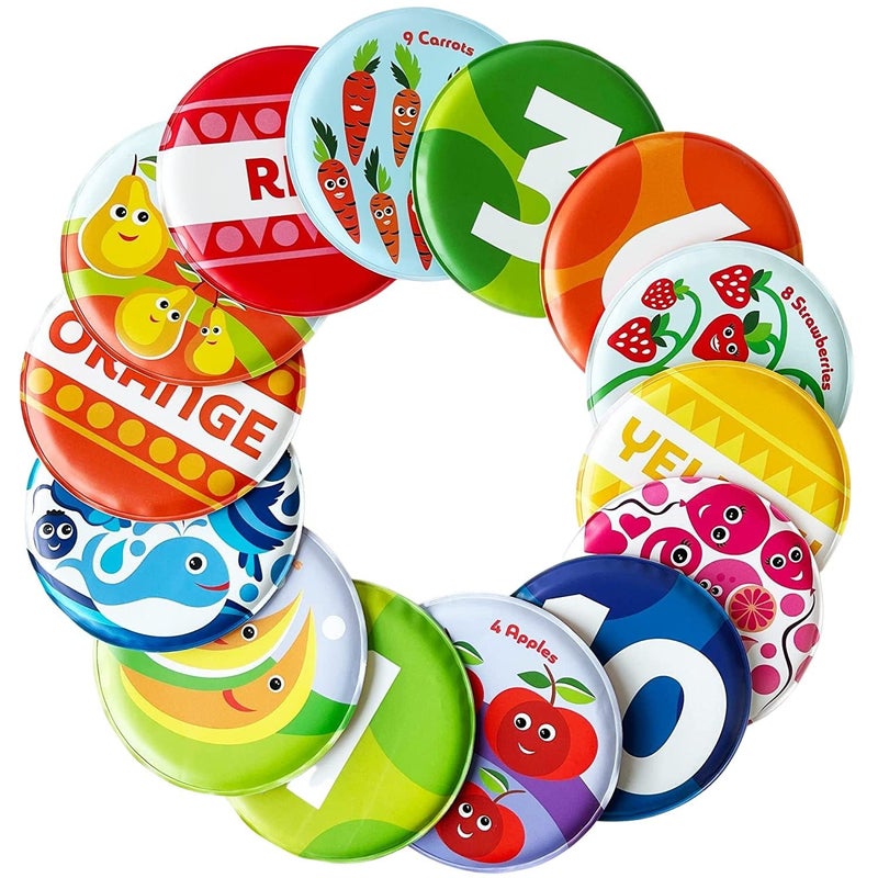 BabyBibi Floating Baby Flash Cards for Bathtub - Learn Numbers, Counting and Colors - Educational Bath Toys for Babies & Toddlers 3 Plus Months (Set of 21) - Image 2