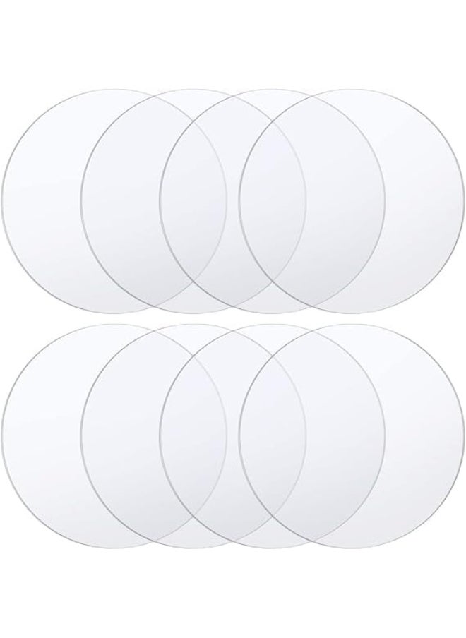 Horoof Home 40 Pieces 4-Inch Clear Acrylic Round Discs – 3mm Thick Transparent Plexiglass Sheets for DIY Crafts, Laser Cutting, Painting, Engraving, and Sign Making,SL188  - Image 1