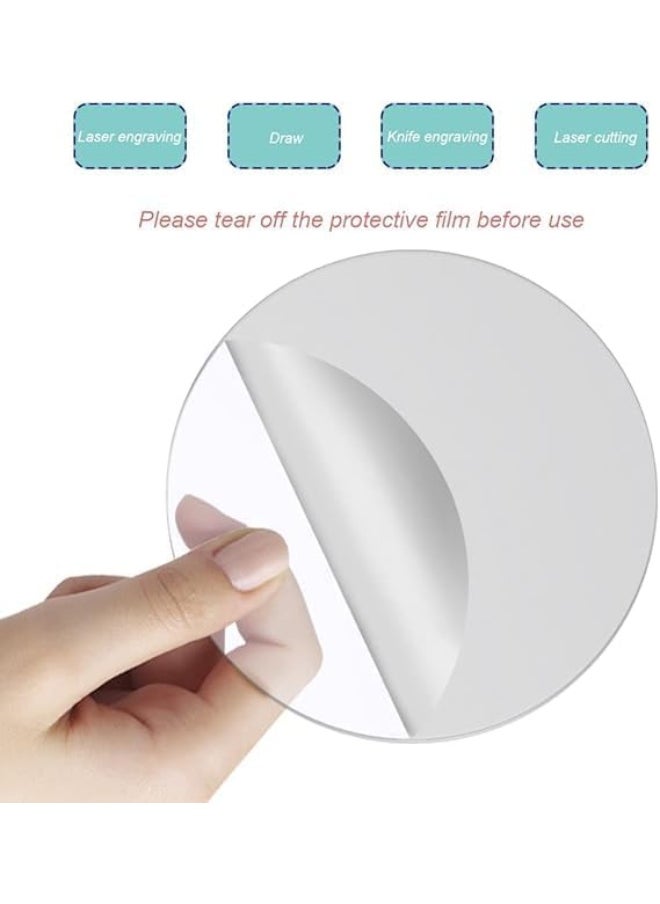 Horoof Home 40 Pieces 4-Inch Clear Acrylic Round Discs – 3mm Thick Transparent Plexiglass Sheets for DIY Crafts, Laser Cutting, Painting, Engraving, and Sign Making,SL188  - Image 3