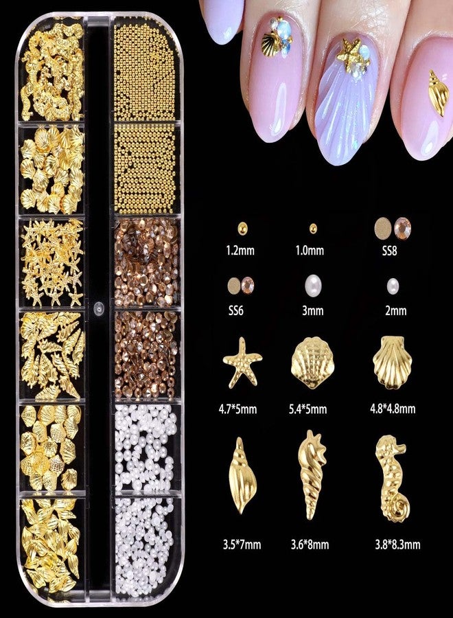 KACHIMOO Gold Nail Charms, 4 Boxes Nail Gems Nail Pearls Red Nail Art Charms 3D Cross Butterfly Cherry Heart Star Bow Flower Dollar Nail Rhinestones,3D Nail Art Charms for Nails Design - Image 4