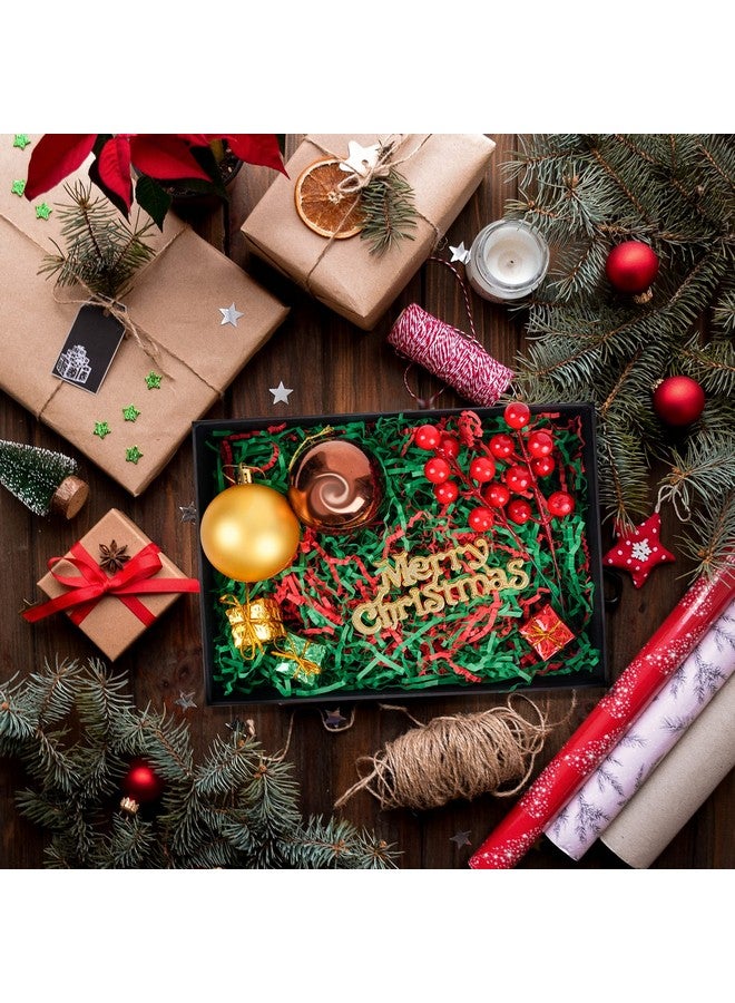 Kolewo4ever Kolewo4ever 1 LB Christmas Crinkle Cut Paper Shred Red Green Shredded Paper for Gift Baskets Box Filler Christmas gift box filler - Image 5