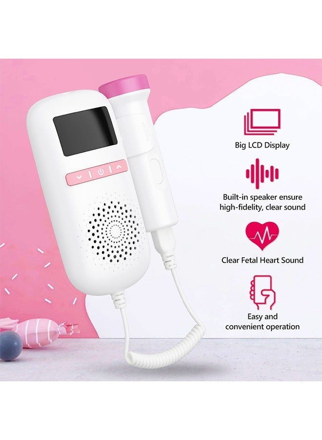 general Ultrasound Doppler Fetal Heart Rate Monitor, Zero Radiation Prenatal Monitoring Devices with LCD Screen, Portable Baby Heartbeat Monitor for New Moms for Home Use - Image 3