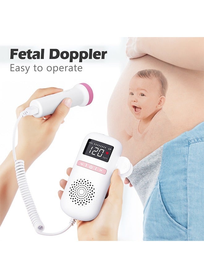 general Ultrasound Doppler Fetal Heart Rate Monitor, Zero Radiation Prenatal Monitoring Devices with LCD Screen, Portable Baby Heartbeat Monitor for New Moms for Home Use - Image 5