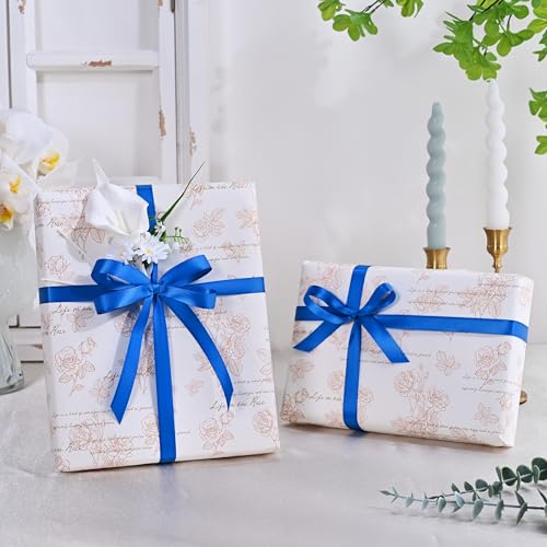LEEQE Double Face Royal Blue Satin Ribbon 1/2 inch X 50 Yards Polyester Royal Blue Ribbon for Gift Wrapping Very Suitable for Weddings Party Invitation Decorations and More - Image 5