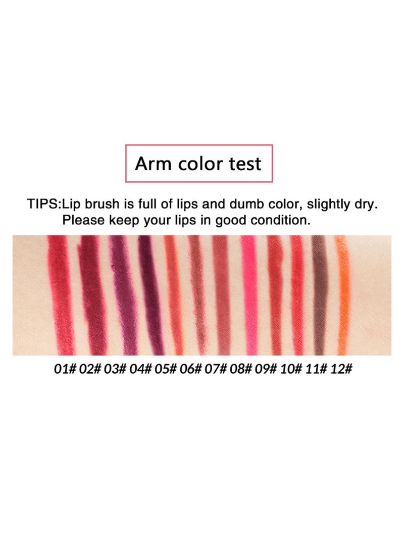 12 Colors Matte Lip Liner Pencil Set Waterproof Long Lasting Lip Liner Lipstick for Women - Image 3