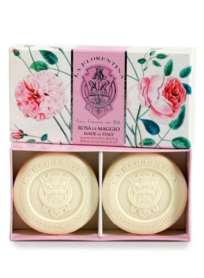 La Florentina Set of Two Soap in Gift Box Rose of May - 120 g