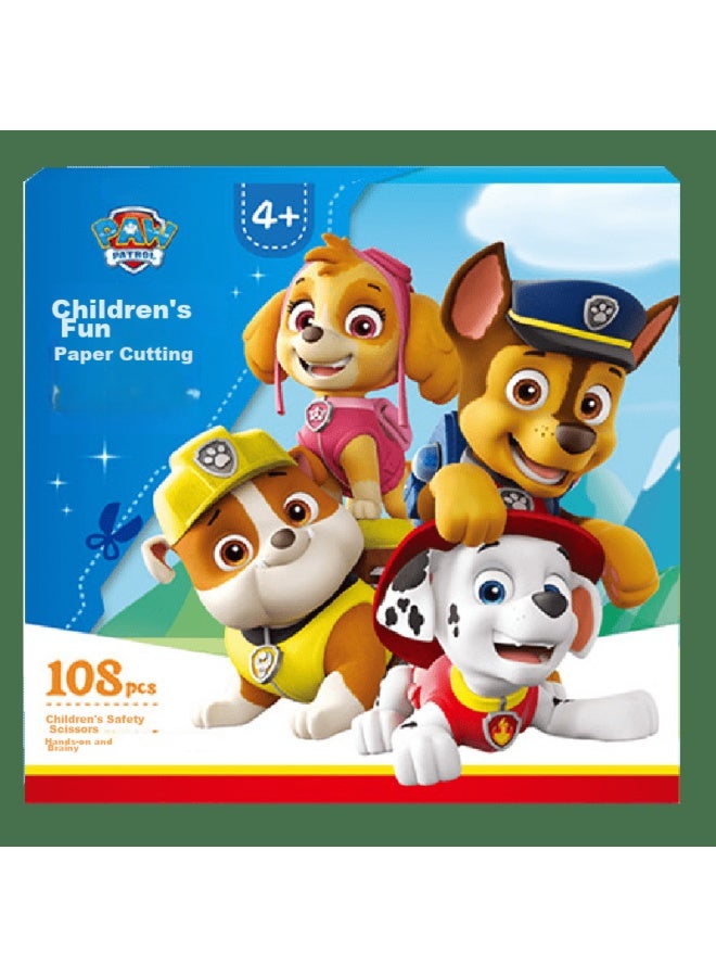 بابا ماما أم وأب قصاصات ورقية للأطفال، ألعاب أطفال Paw Patrol، مقص للأعمار 3-6 سنوات، أشغال يدوية آمنة، مجموعة قص الورق لأطفال الروضة - Image 5