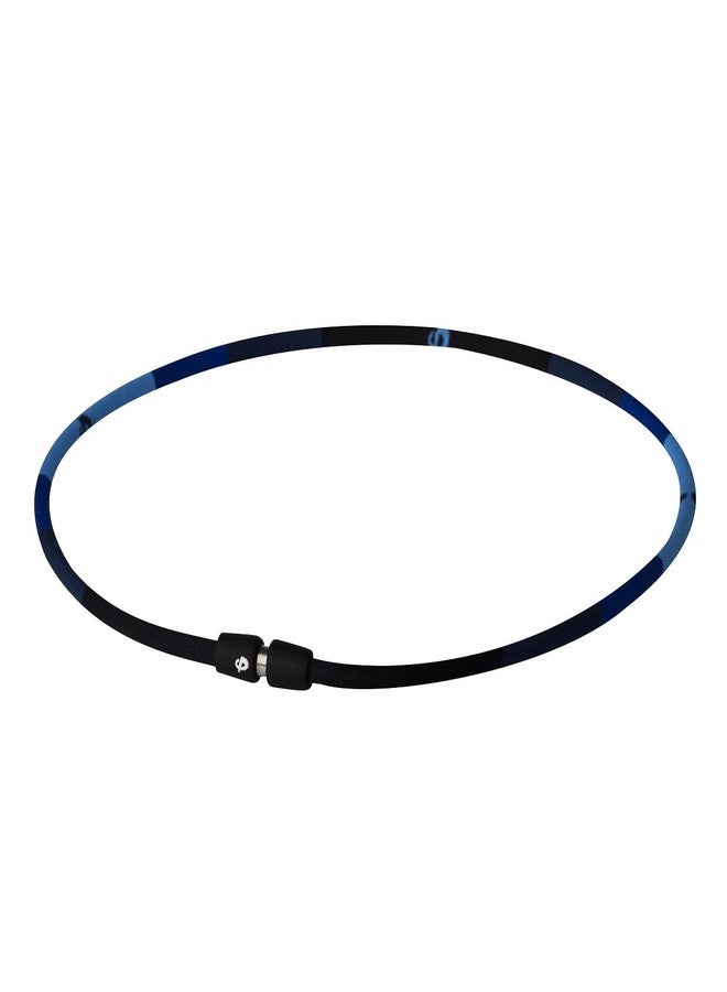 Phiten X30 Shader Titanium Necklace (22 Inch, Black/Blue) - Image 1