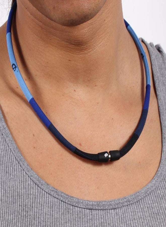 Phiten X30 Shader Titanium Necklace (22 Inch, Black/Blue) - Image 3