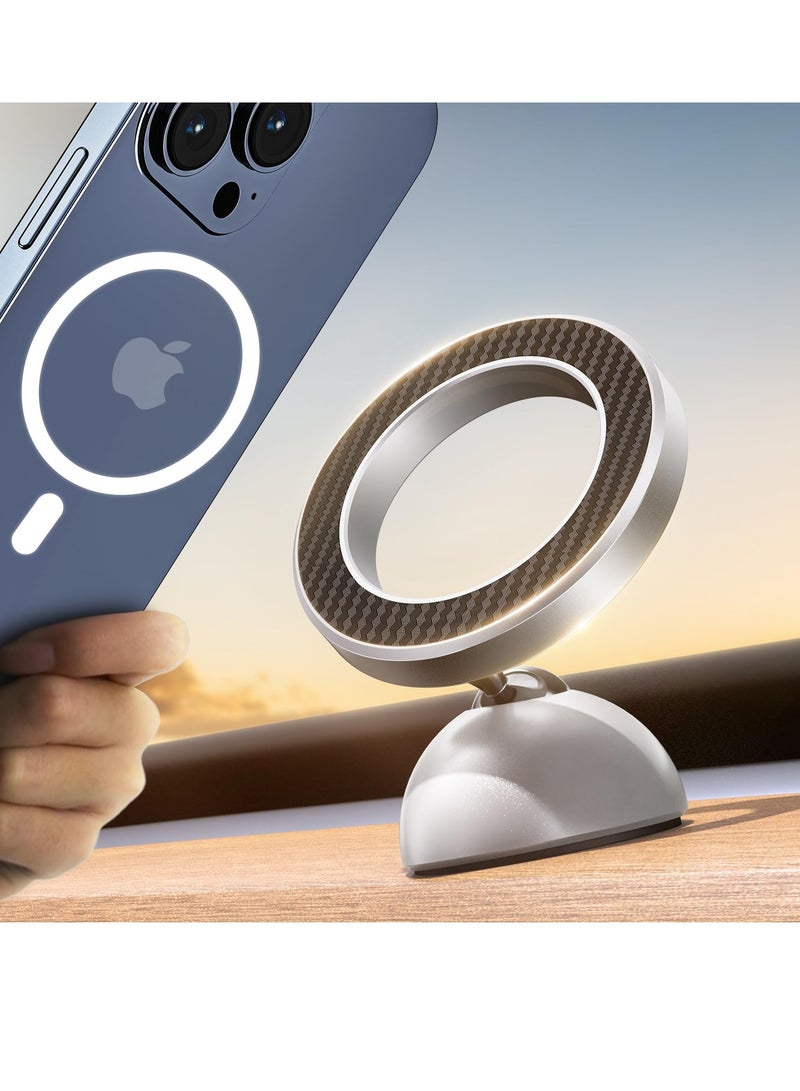 SYOSI For MagSafe Car Mount, Magnetic Hands Free iPhone Car Holder Dashboard Compatible with iPhone 15 14 13 12 Pro Plus Max Mini MagSafe Mount, 17 Strong Magnets - Image 1