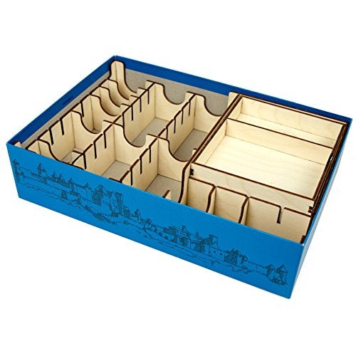 The Broken Token Board Game Organizer - Carcassonne Compatible Wood Storage Box with Multiple Trays, Rows and Dividers - Image 2