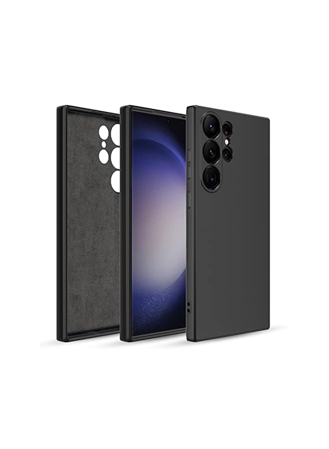 YoYoTech Compatible with S23 Ultra Case Liquid Silicone Shock-Proof,Soft Rubber Gel Matte Finish designed for Samsung Galaxy S23 Ultra Case Cover 6.8 Inches (2023)-Black - Image 2