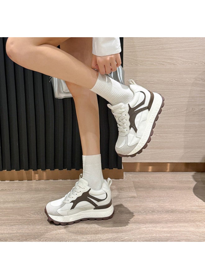 ZHR Color-blocking Versatile Height-increasing Insoles Running Shoes Spring Casual Shoes Sneakers German Training Shoes Women's Shoes - Image 4