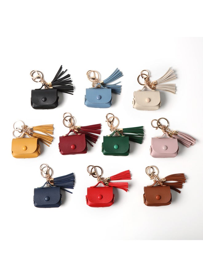 Neutral Outlet Tassel Leather Bag For Apple Airpods Headset - Image 3