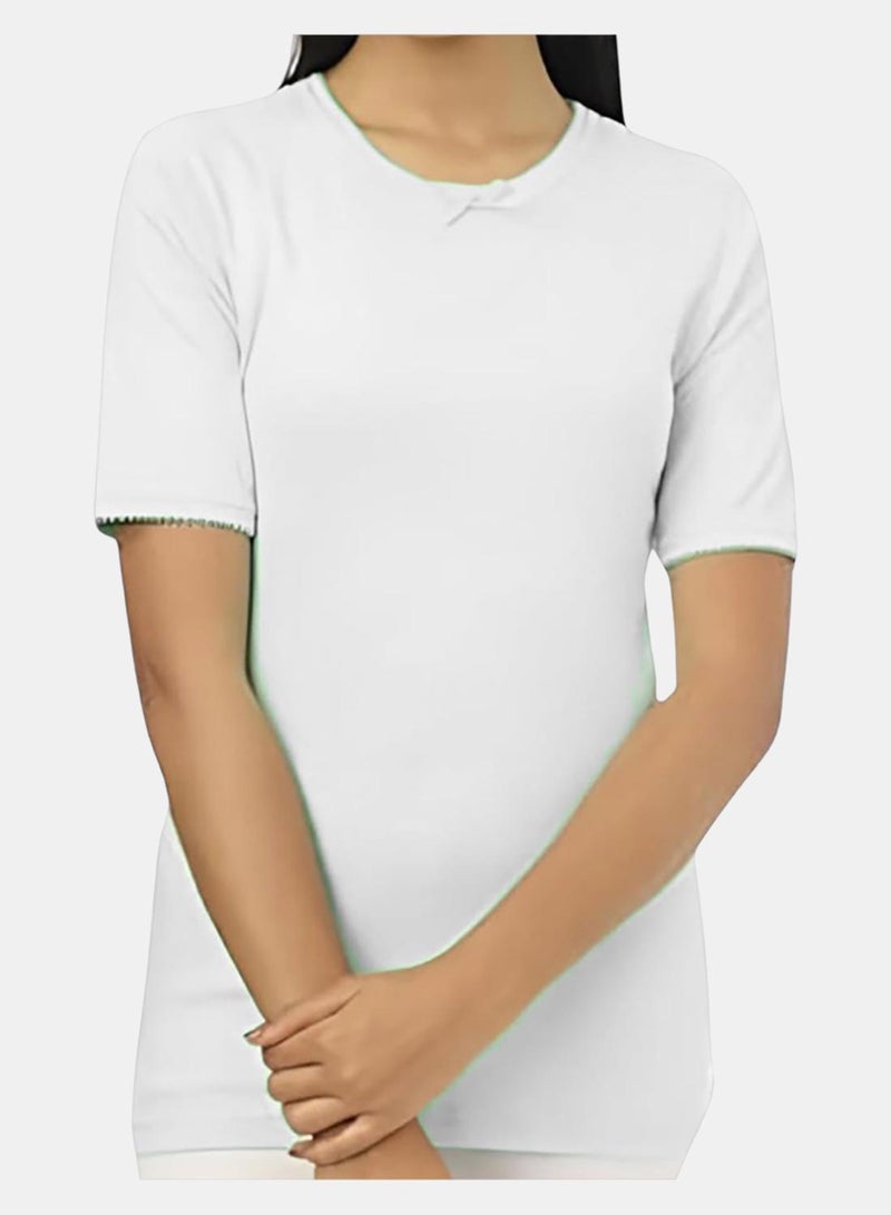 Dahab Cotton Half Sleeves Undershirt Round Neck - Image 3