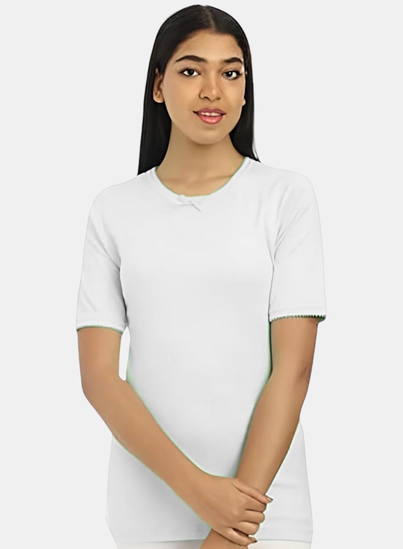 Dahab Cotton Half Sleeves Undershirt Round Neck - Image 2