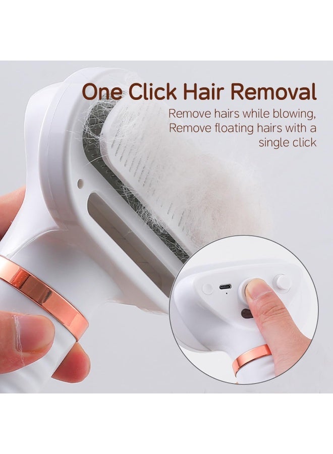 ECVV 6-IN-1 Pet Grooming Spray Brush: Drying Conditioning Styling Massage Grooming De-Shedding - Remove Dogs & Cats Loose Hair, One-Touch Hair Removal, Adjustable Temperature 3 Speeds for Comfort Safety - Image 5