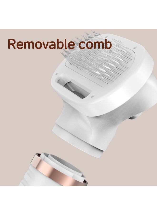 ECVV 6-IN-1 Pet Grooming Spray Brush: Drying Conditioning Styling Massage Grooming De-Shedding - Remove Dogs & Cats Loose Hair, One-Touch Hair Removal, Adjustable Temperature 3 Speeds for Comfort Safety - Image 4
