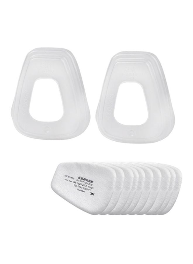 NIBEMINENT Pack Of 10 Filter And Two Cover For 6000 Series Cartridge Gas Mask