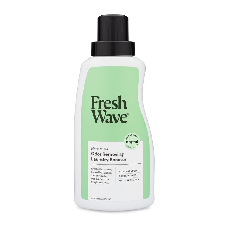 Fresh Wave Odor Removing Laundry Booster 24 fl Oz  Laundry Scent Booster  Safer Odor Relief  Natural PlantBased Odor Eliminator  Pet Bedding Activewear Blankets Clothes  Fabrics - Image 1