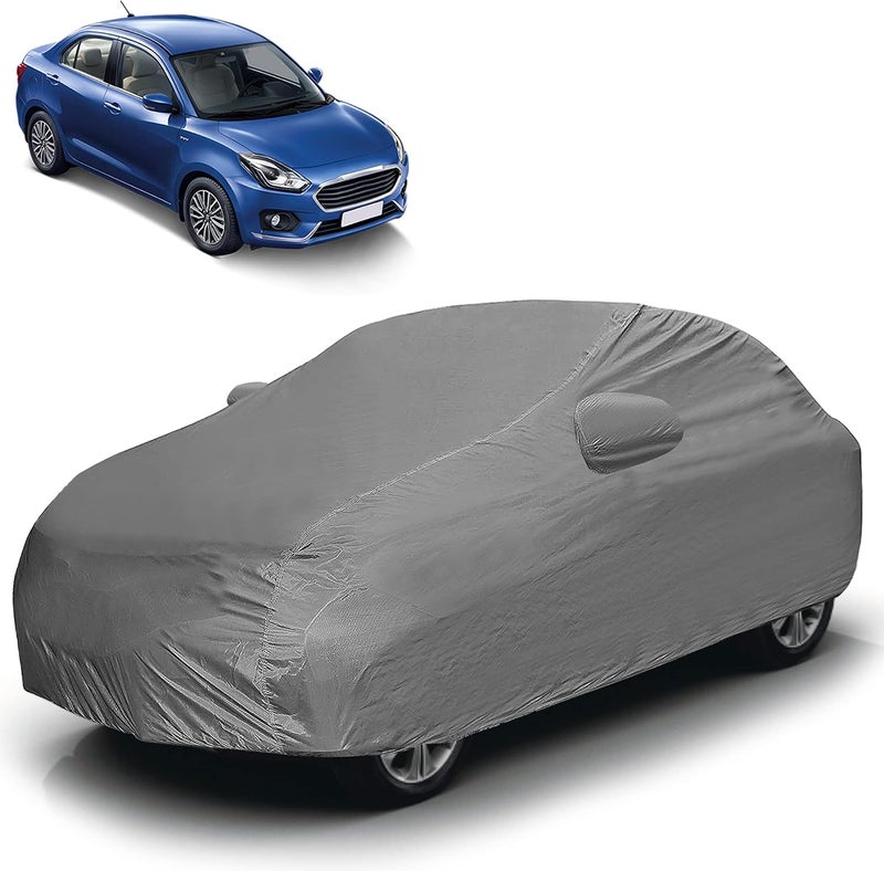AUTOGUYS غطاء جسم السيارة PM-I لماروتي سوزوكي سويفت ديزاير [من عام 2017 فصاعدًا] - غطاء سيارة ممتاز من نوع ماتي مقاوم للغبار والأشعة فوق البنفسجية مع 3 أحزمة جسم - Image 1