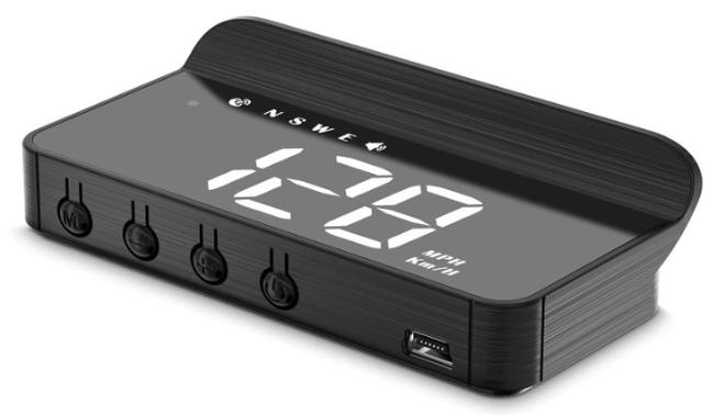 شاشة عرض أمامية رقمية لعداد السرعة للسيارات مزودة بخاصية عرض السرعة، واتجاه القيادة، والاستشعار التلقائي، وإنذار تجاوز السرعة في حالات القيادة المتعبة، ومناسبة لجميع المركبات. - Image 1