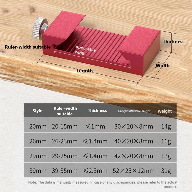 أداة قياس دقيقة من سبيكة الفولاذ للمهندسين وهواة الأعمال اليدوية بمقاس 52x25x12 مم - Image 5