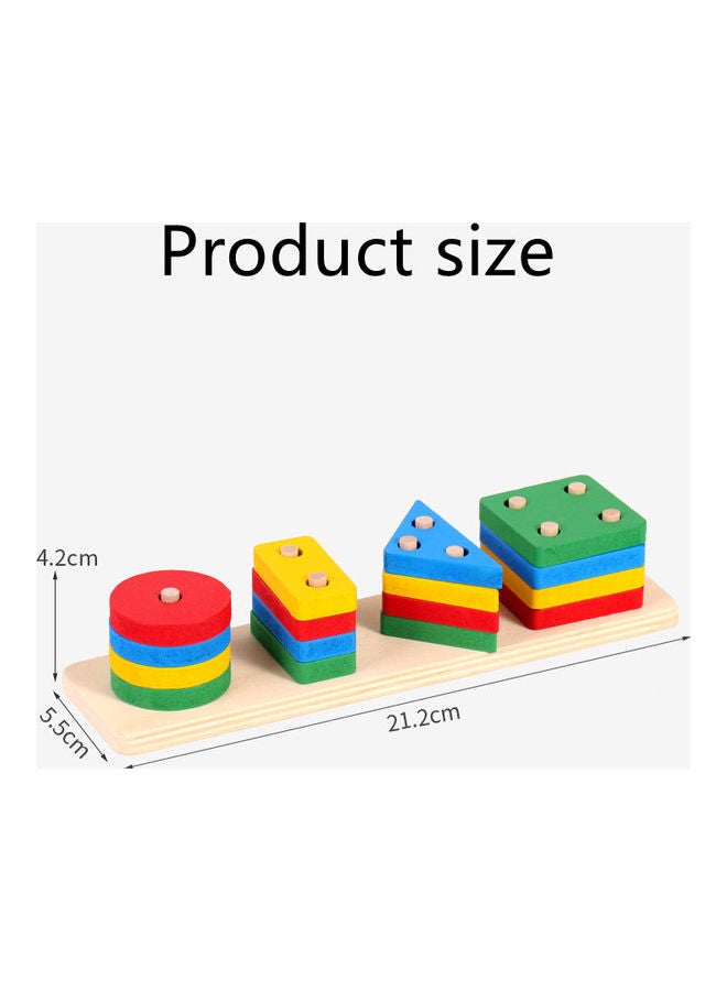 EHOME Sets Of 4 Geometry Columns Puzzle - Image 4