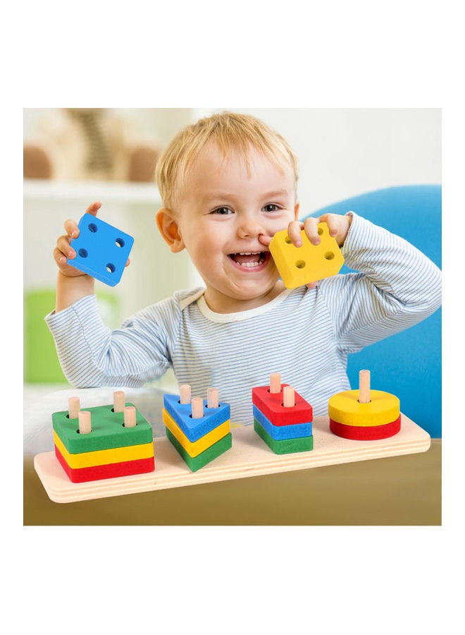 EHOME Sets Of 4 Geometry Columns Puzzle - Image 3